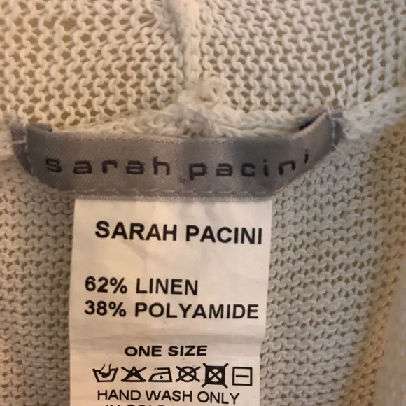 Sarah pacini linen wrap top.  One size - Picture 10 of 13